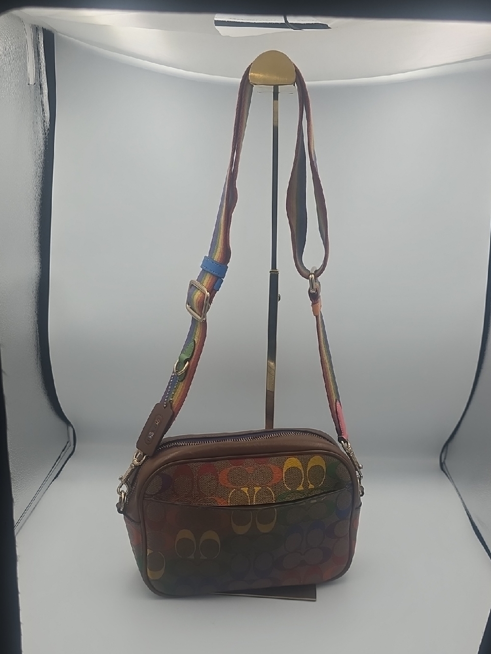 Coach Multicolor Pride Collection Signature Mono Crossbody W/ Strap/Tag (GOOD)🌈 - Picture 16 of 16